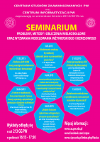 Plakat seminarium z programem wykładów