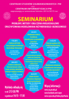 Plakat seminarium z listą wykładów